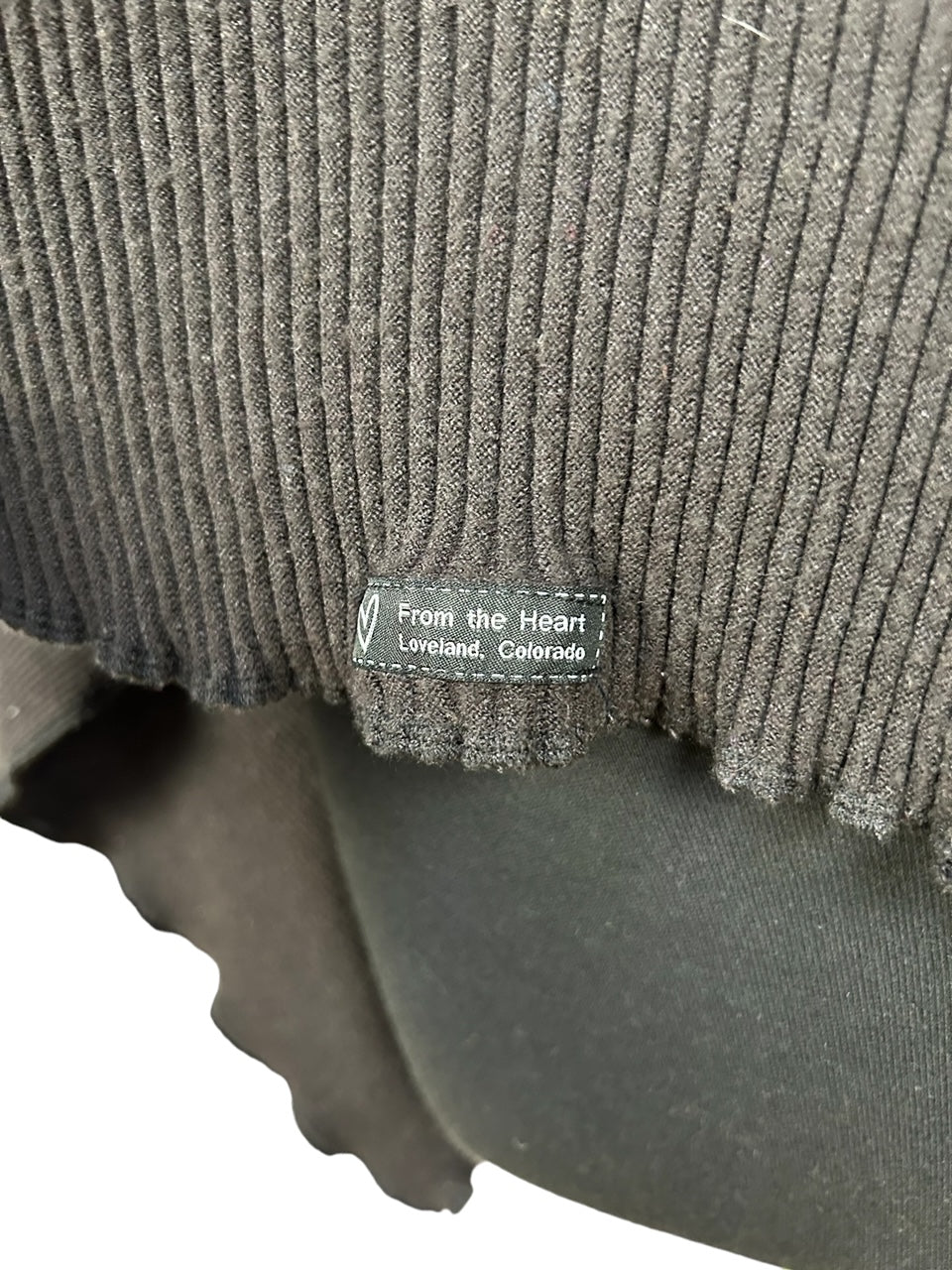 Eco-Friendly Black and White Sweater Poncho image 1