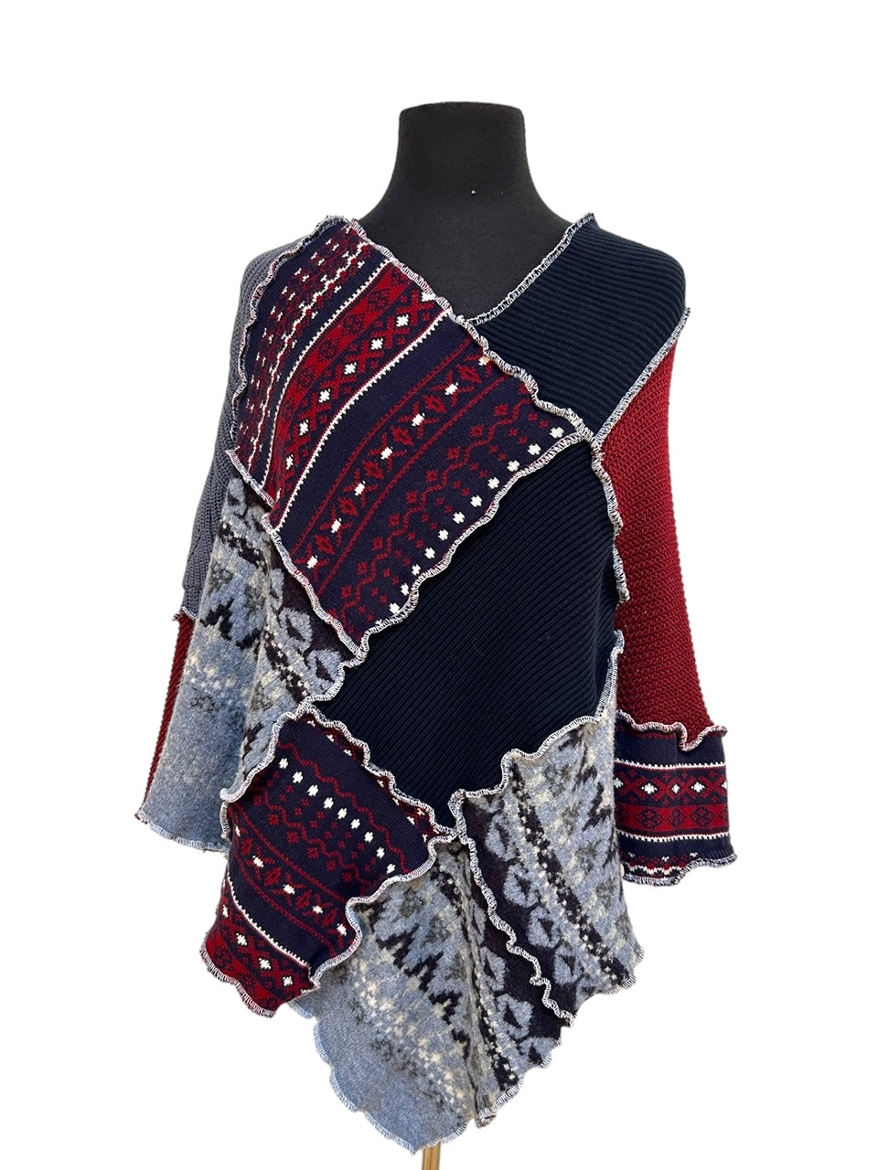 Upcycled Sweater Poncho image 5