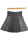 Upcycled Women's Medium Gray Fleece Skirt image 0