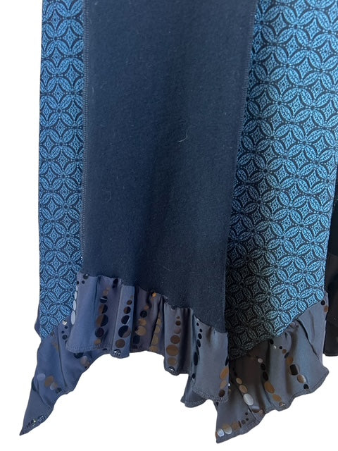 Size small black and teal tank dress image 3