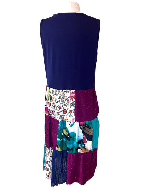 Blue and Purple Patchwork Sundress image 2