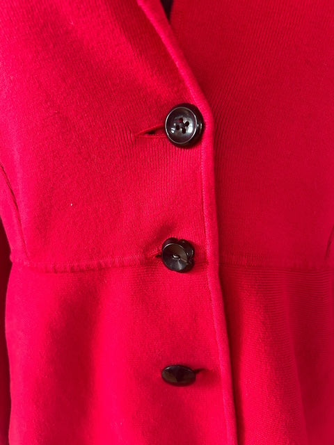 Size Medium Red Cotton Jacket with "Love Thy Neighbor" on back image 4