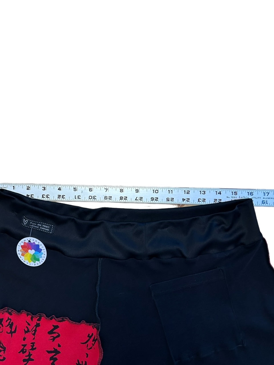 Upcycled Red and Black T-Shirt Skirt - XXL Size image 2