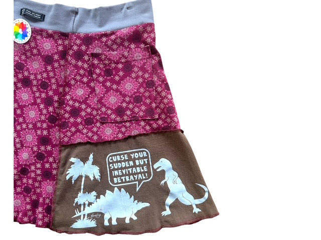 Size x-large dinosaur skirt.