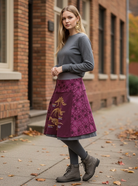 Size x-large dinosaur skirt.