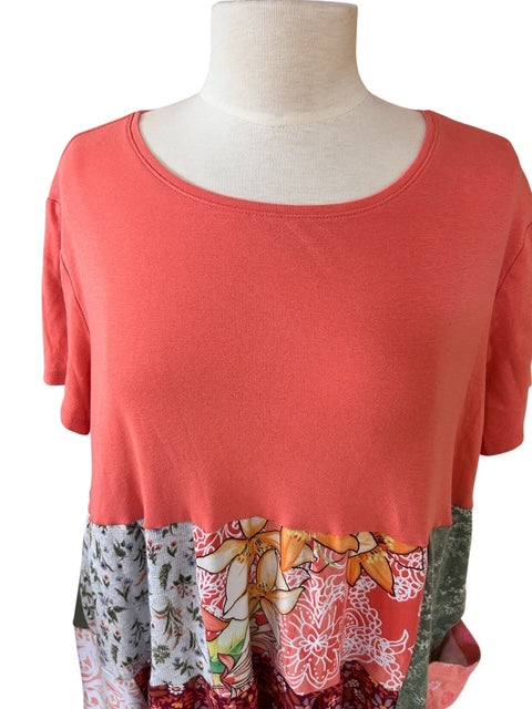 Top of Dress has Scoop Neck and Short Sleeves