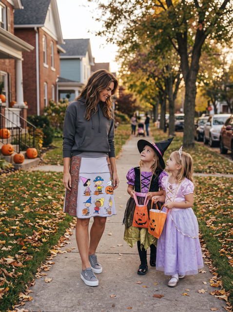 Size Large Peanuts Halloween Skirt