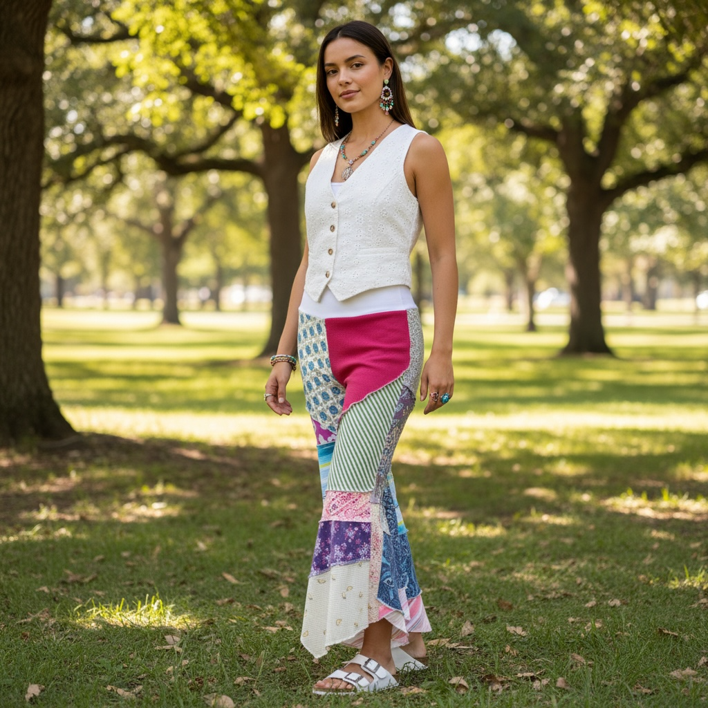 Size Small Patchwork Capri