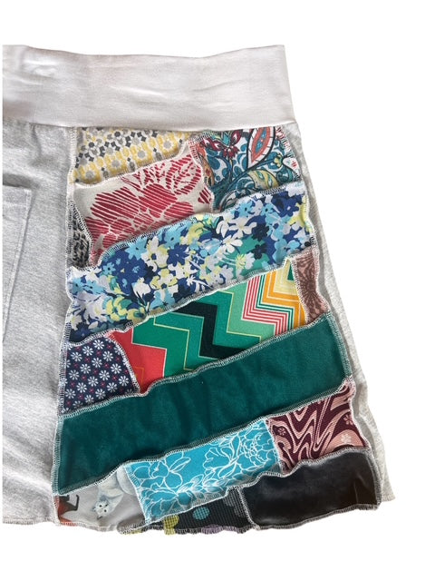 Size small patchwork skirt with a pocket