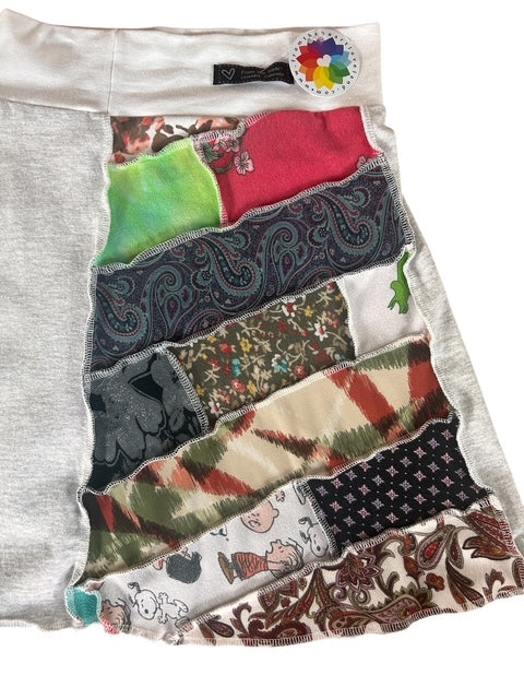 Size small patchwork skirt with a pocket