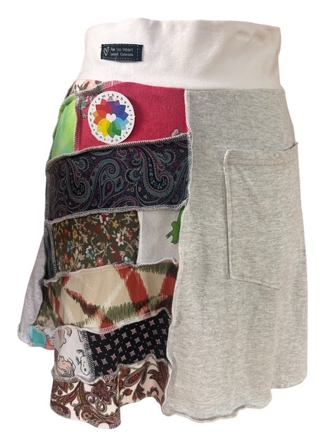 Size small patchwork skirt with a pocket