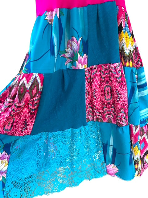 Size XL Pink Patchork Dress