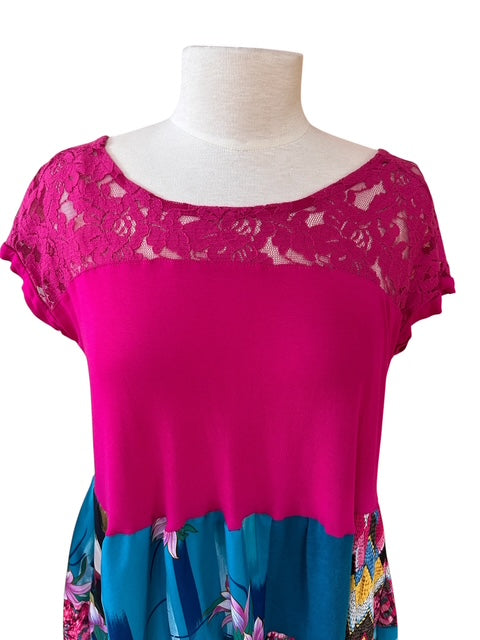 Size XL Pink Patchork Dress