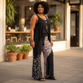 Size 1X or XXL Patchwork Capri