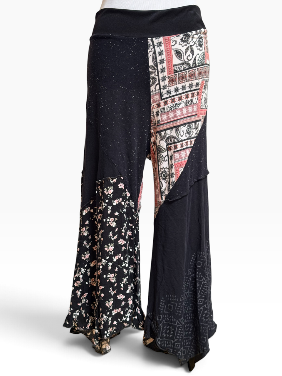 Size 1X or XXL Patchwork Capri