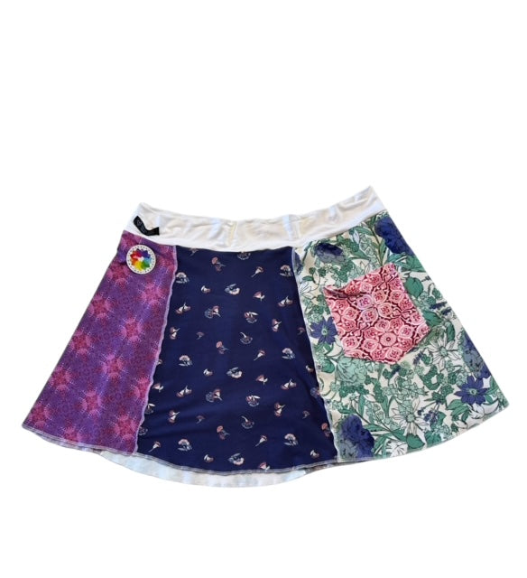 Size 1x - 2x Plus Size Upcycled Mini Skirt image 2