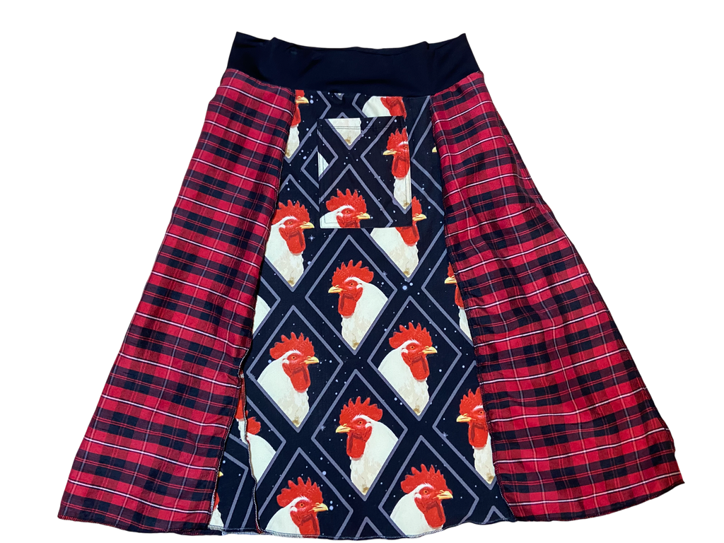 Chicken & Flannel Skirt - Size Medium image 1