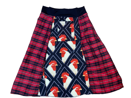 Chicken & Flannel Skirt - Size Medium image 1