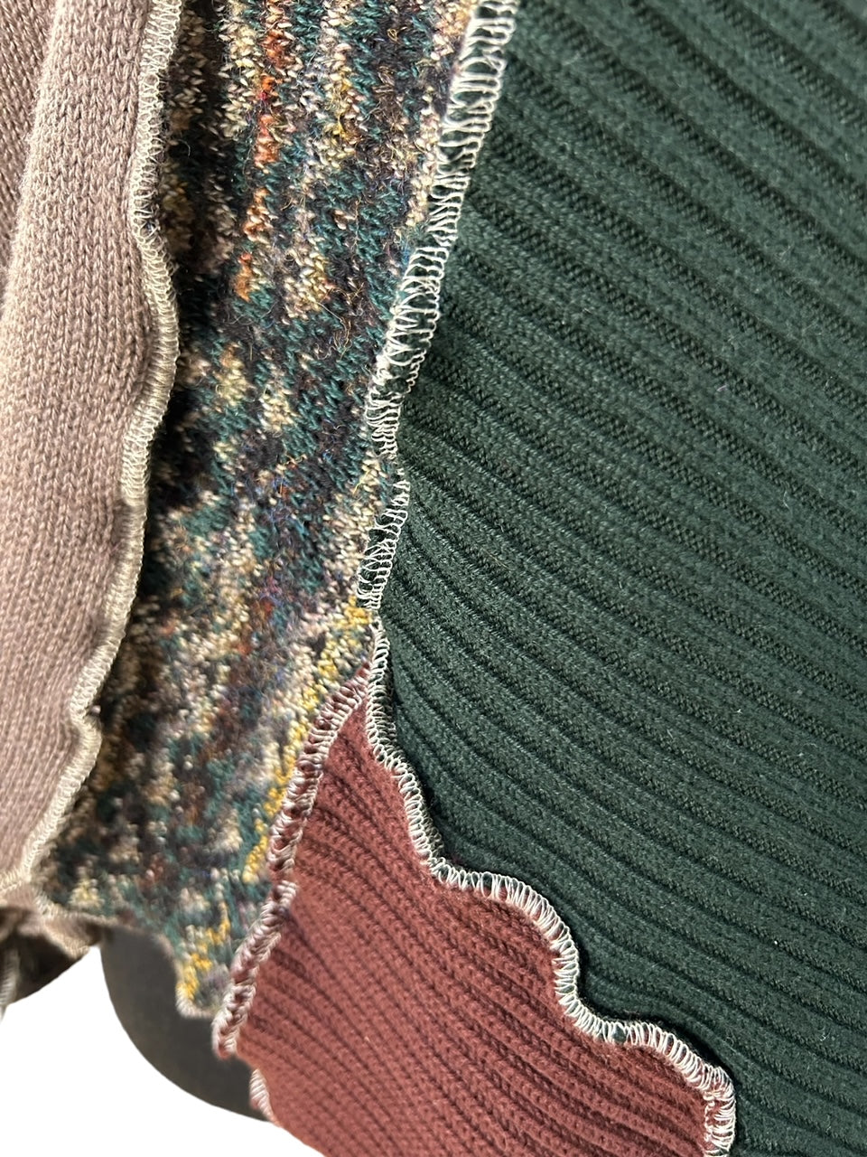 Handcrafted Brown and Green Poncho for Women image 6