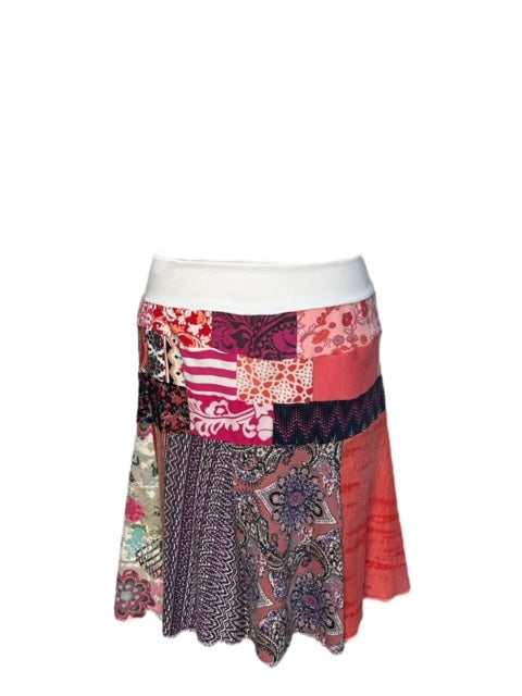 Upcycled Patchwork Skirt - Size X-Large image 7