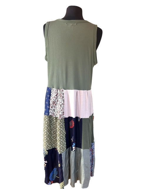Size XXL Green Patchwork Sundress image 3