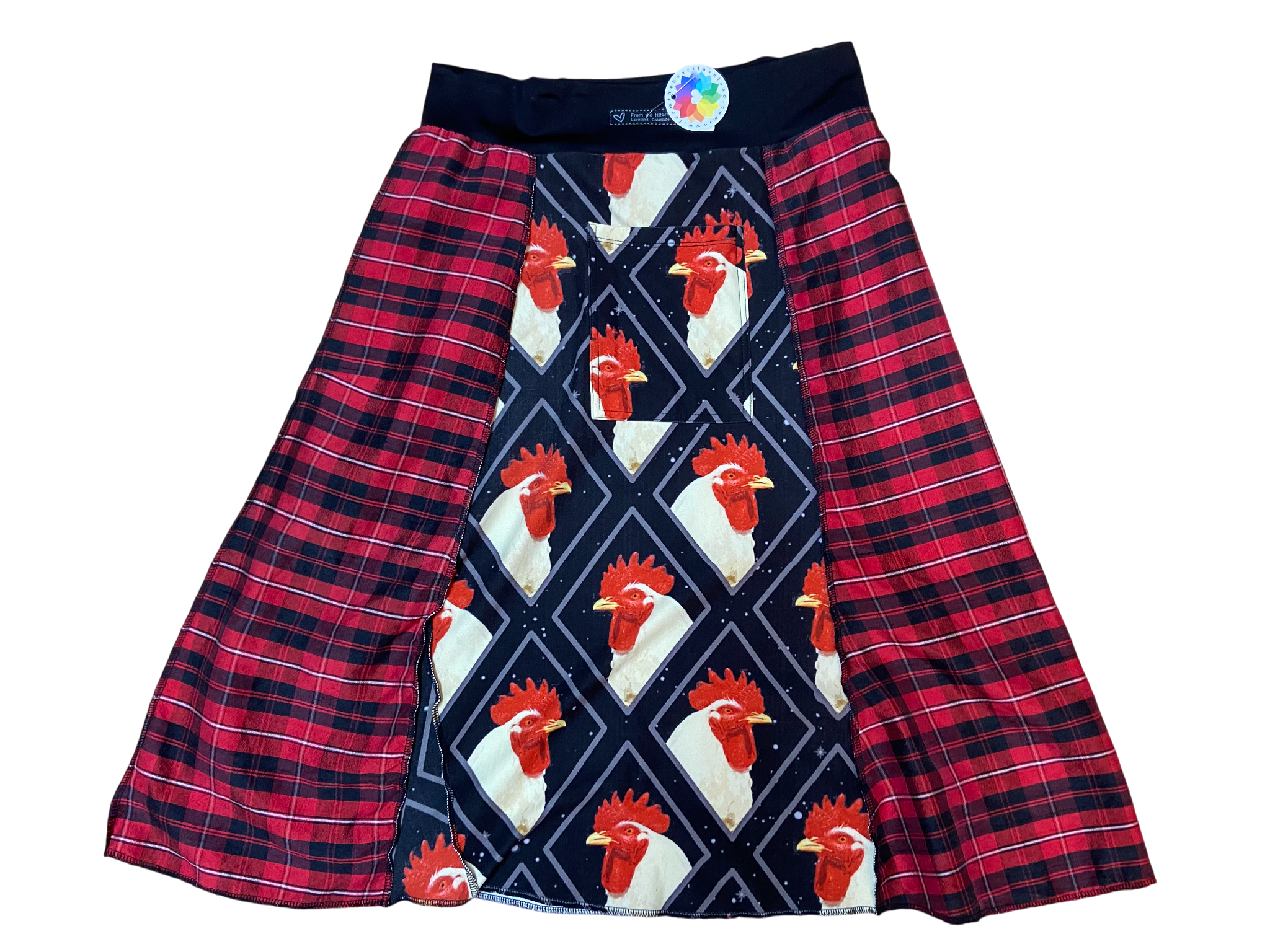 Chicken & Flannel Skirt - Size Medium image 0