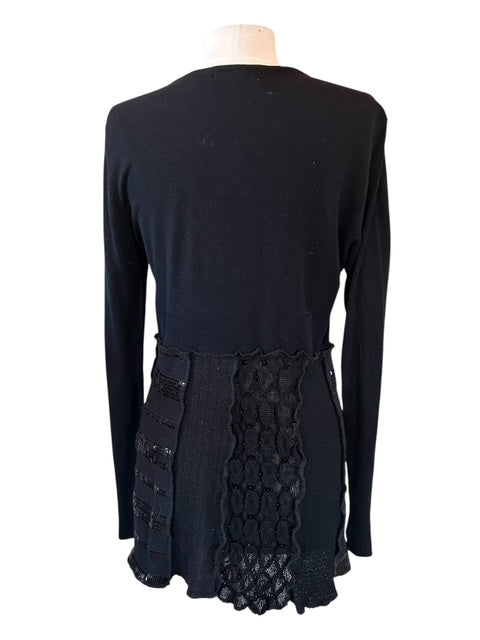 Size Large Black V-Neck Sweater Cardigan image 5