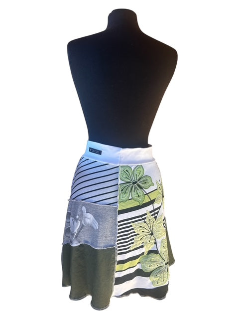 Size Small Upcycled Mickey Mouse T-shirt Skirt with Pockets image 2