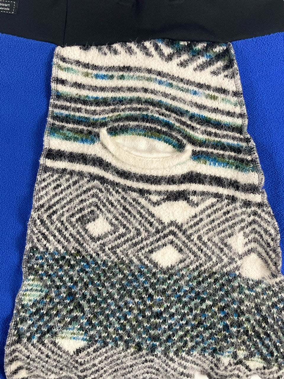 Blue Fleece Sweater Skirt for Women's Size Small image 1
