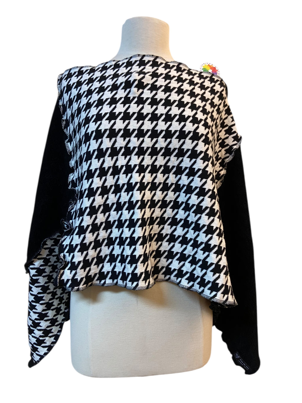 Black and White One Size Poncho image 2