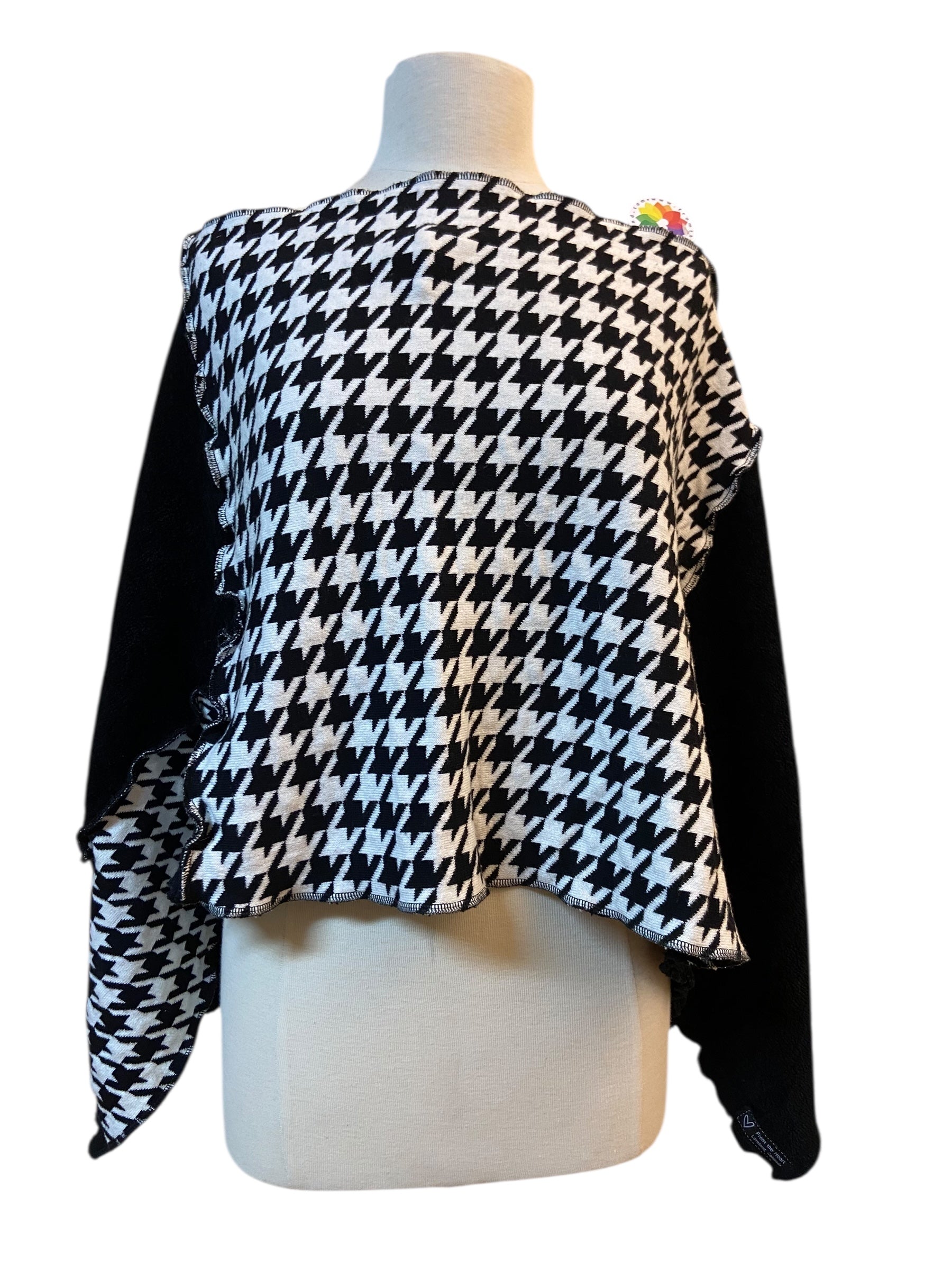 Black and White One Size Poncho image 2