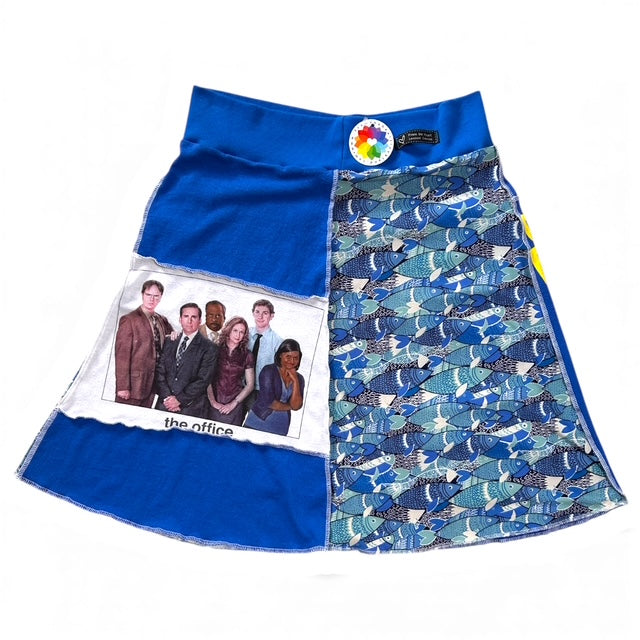 Size Medium Upcycle The Office & Parks and Rec T-shirt Skirt with a Pocket image 1