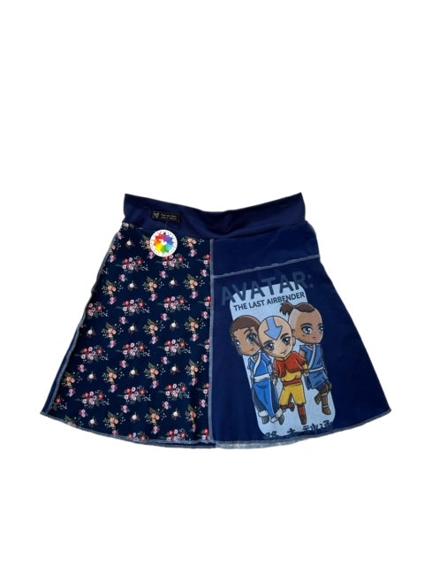Women's Size Medium Upcycled Avatar T-shirt Skirt image 0