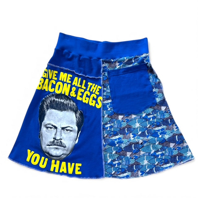 Size Medium Upcycle The Office & Parks and Rec T-shirt Skirt with a Pocket image 0