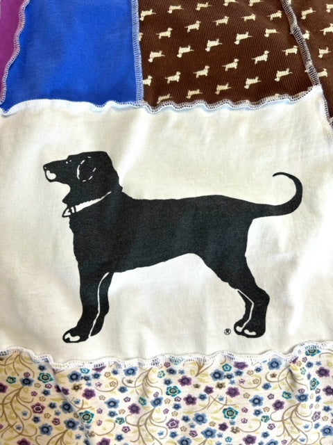Small Upcycled Patchwork Skirt - Puppy Theme image 9