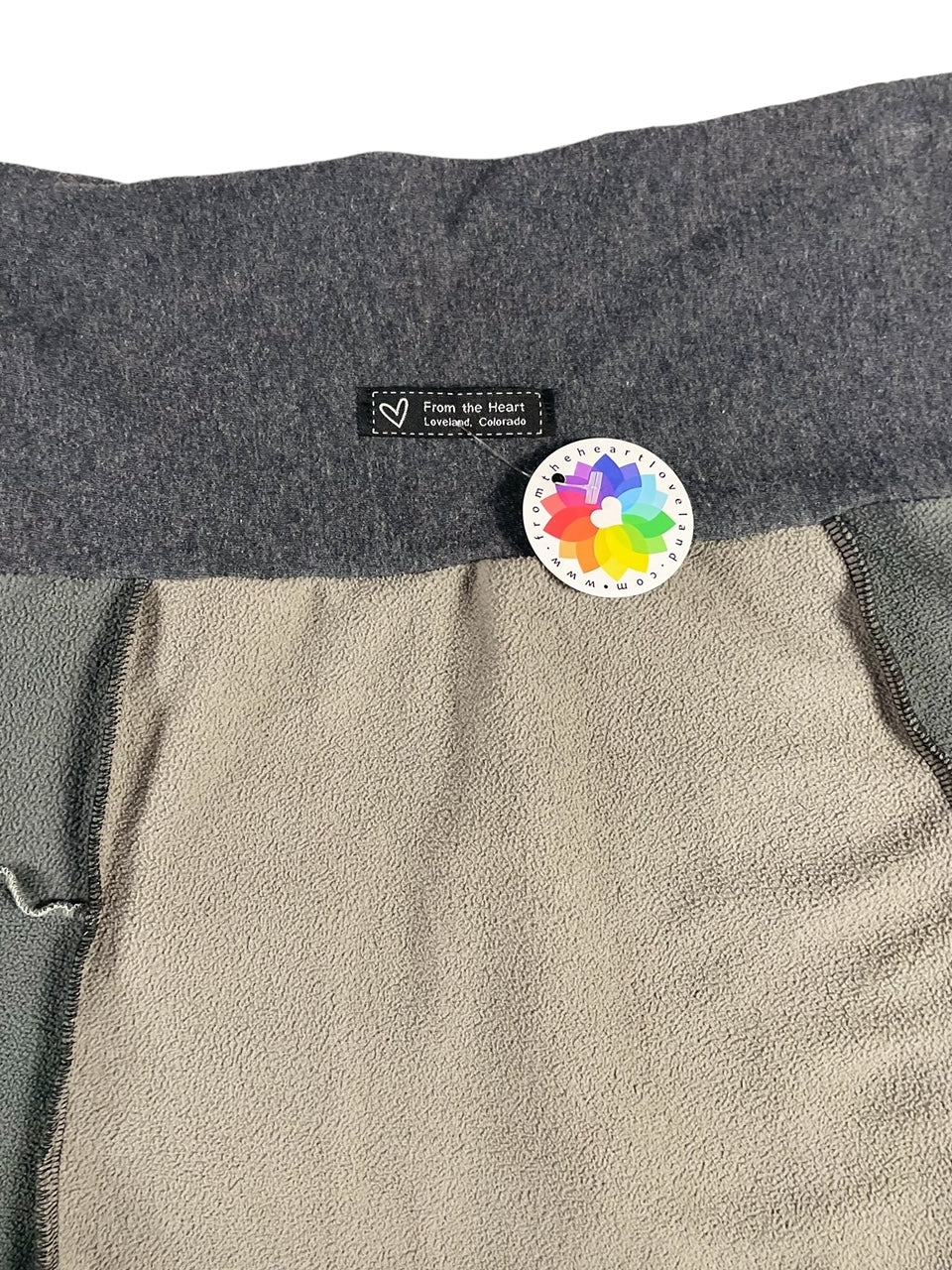 Upcycled Women's Medium Gray Fleece Skirt image 4