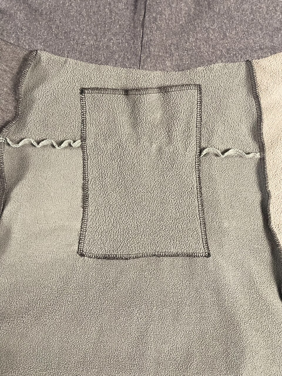 Upcycled Women's Medium Gray Fleece Skirt image 5