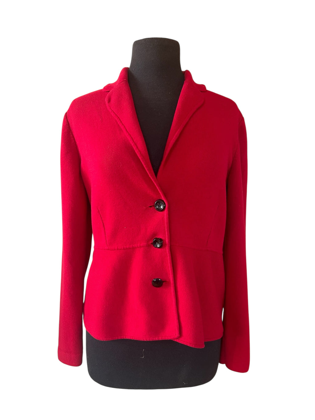 Size Medium Red Cotton Jacket with "Love Thy Neighbor" on back image 3