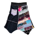 Size Medium Upcycled Patchwork Skirt with a Handkerchief Hemline and a Pocket image 0