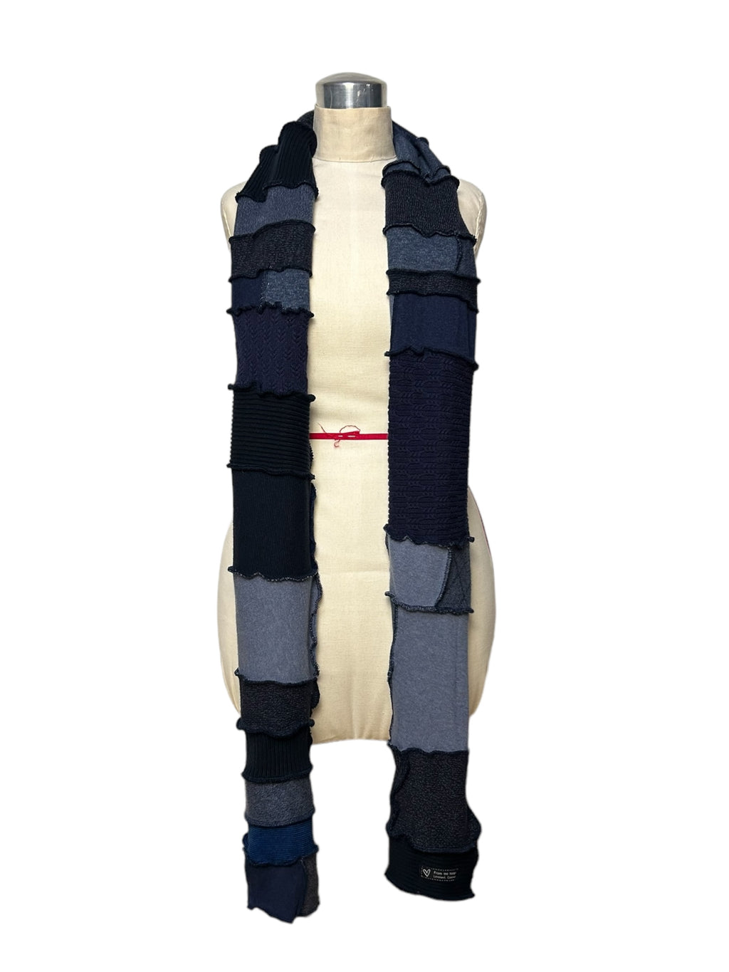 Patchwork Blue Scarf image 7