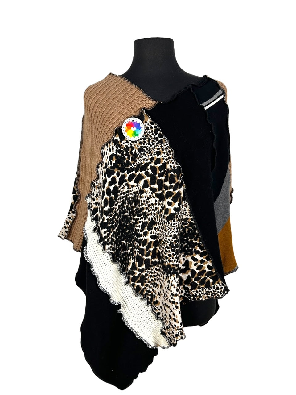 Eco-Friendly Patchwork Poncho image 2