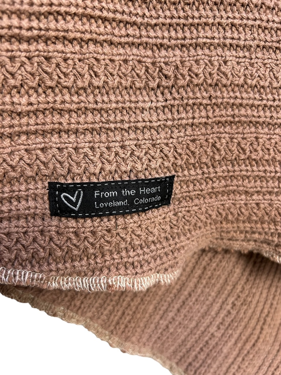 Eco-Friendly Brown Upcycled Poncho for Women image 3