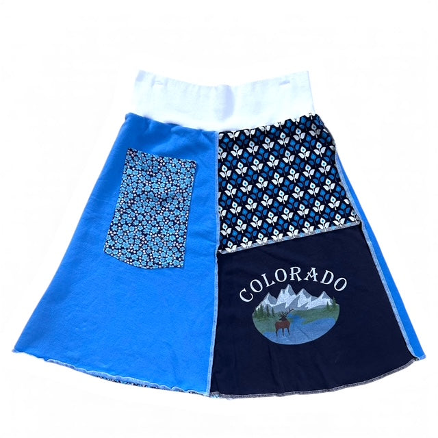 X-Small Upcycled Colorado T-Shirt Skirt image 0
