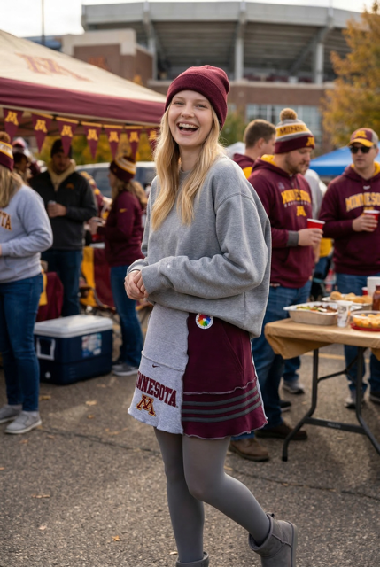 X-Large University of Minnesota Sweatshirt Skirt image 0