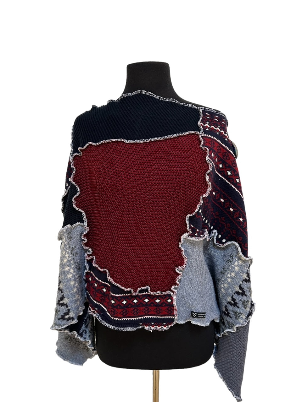 Upcycled Sweater Poncho image 2