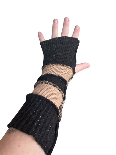Black and Gold Arm Warmers image 1