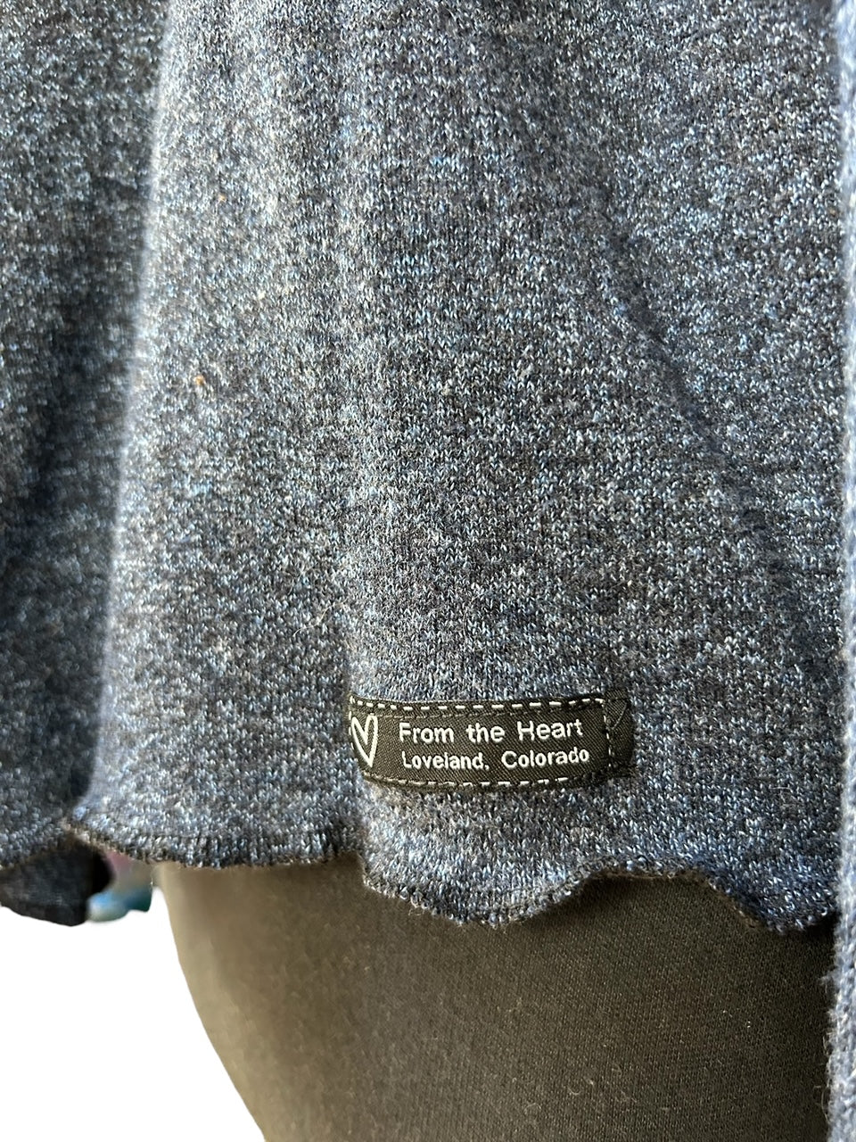 Blue Patchwork Sweater for Plus Size Women image 3