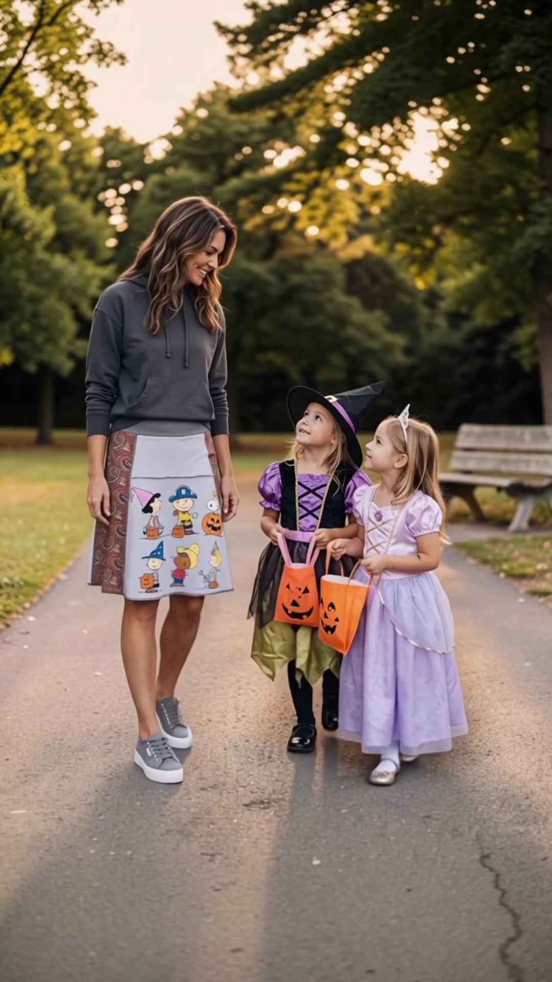 Size Large Peanuts Halloween Skirt